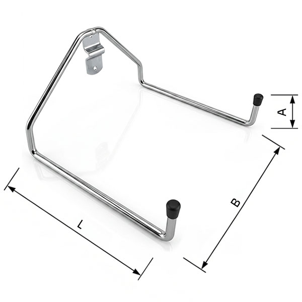 MINUTEX Portatutto da Parete a L Doppio MM200X50X200 in Acciaio Zincato - MINUTEX - Immagine 2